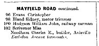 Mayfield Road 1912 Directory p3